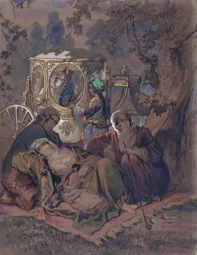 Three Turkish ladies, by Preziosi