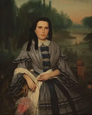Retrato de la Señora Elvira Lavalleja de Calzadilla, by Prilidiano Pueyrredón, 1859