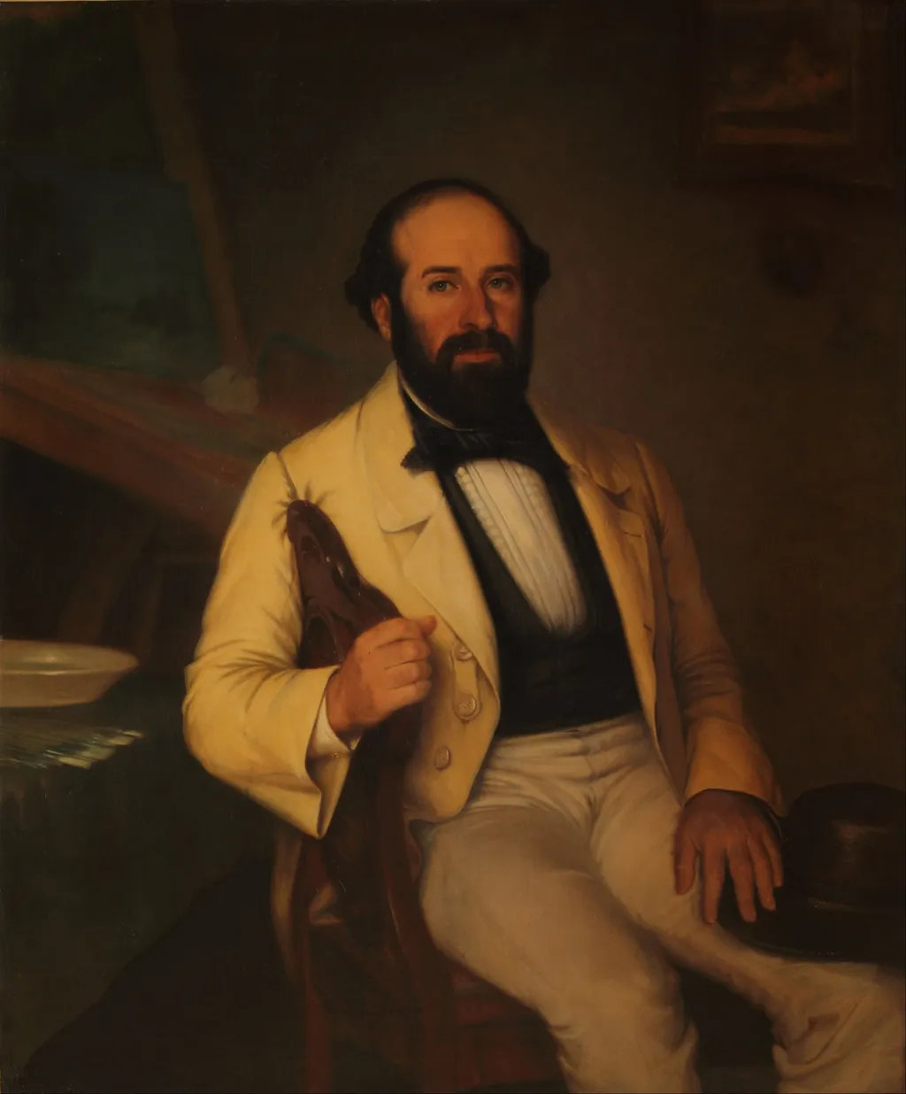 Retrato de Santiago Calzadilla, by Prilidiano Pueyrredón, oil, 1859