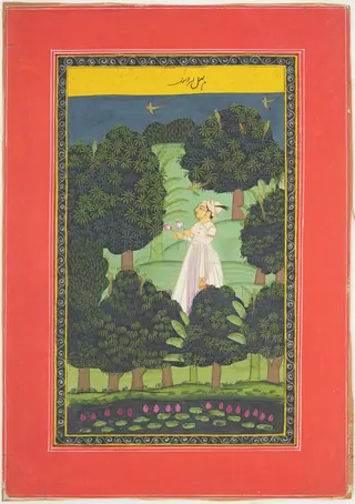Prince with Two Lotus Blooms in Forest