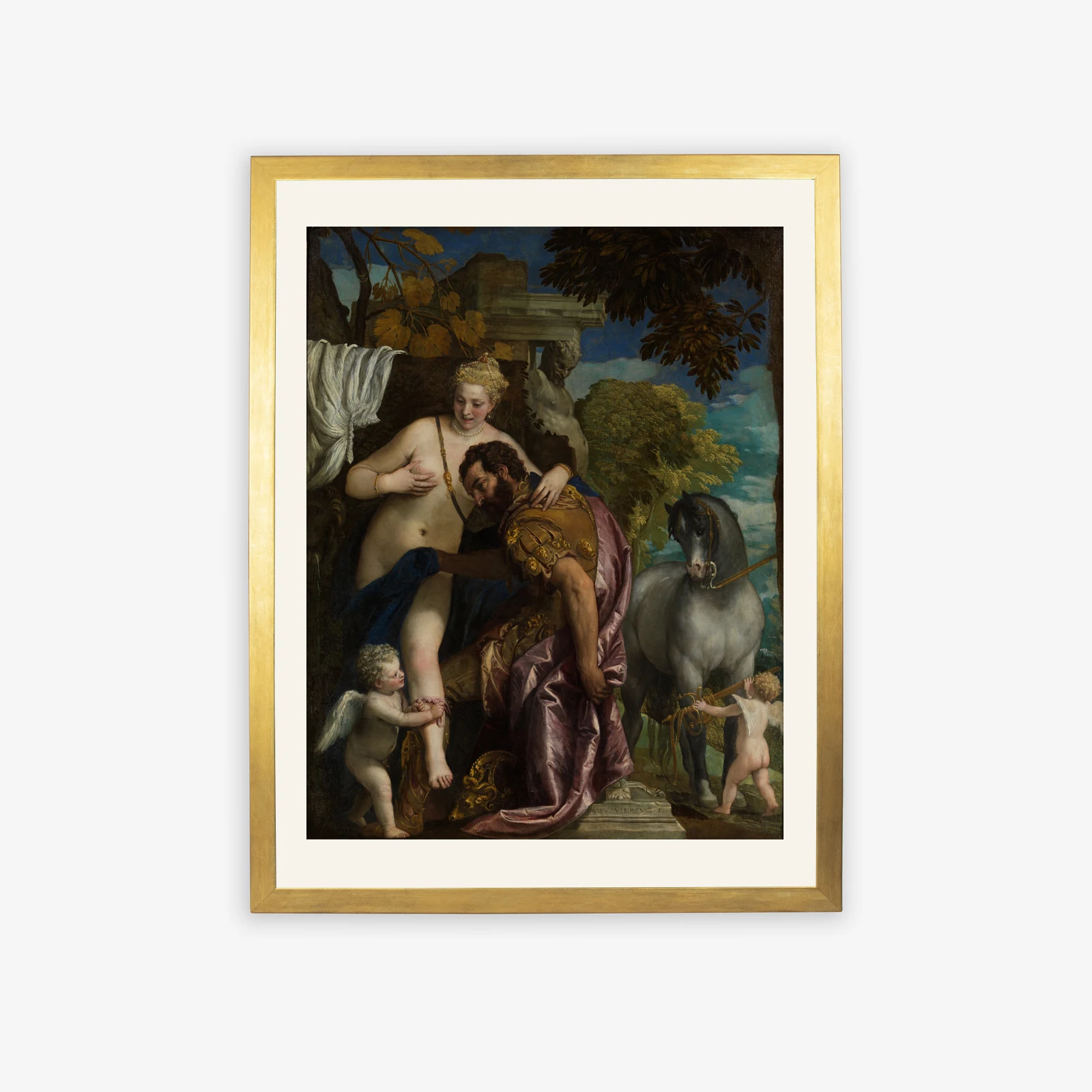 Venus and Mars, Paolo Veronese — framed print mockup