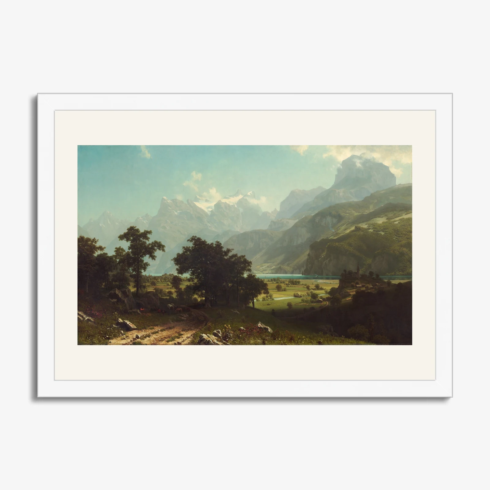 Lake Lucerne, Albert Bierstadt — framed print mockup