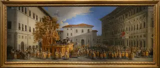 Procession of the Prince Giovanni Battista Borghese for the 1664 Carnival of Rome