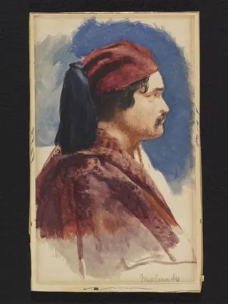 Profile head of Man in Eastern Dress