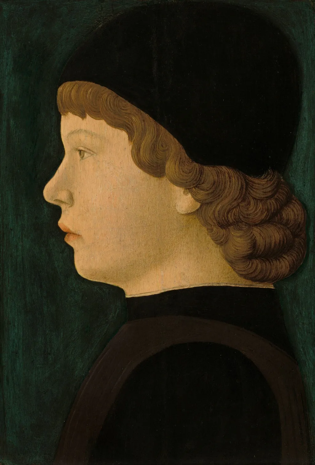 Profile Portrait of a Boy, oil, 1465