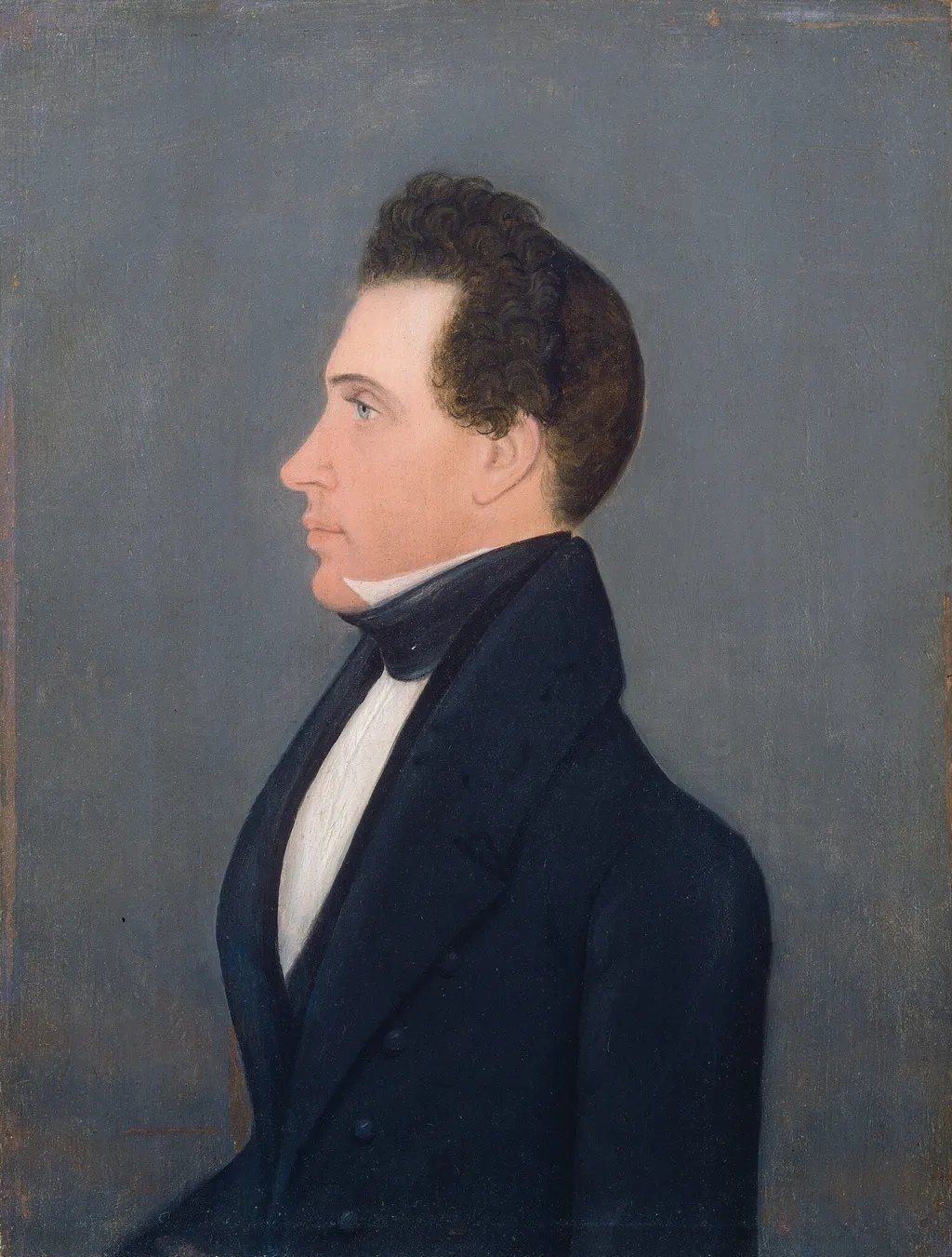 Profile Portrait of a Man, oil, 1838