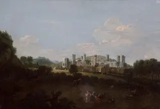 Prospect of Caernarfon Castle from north