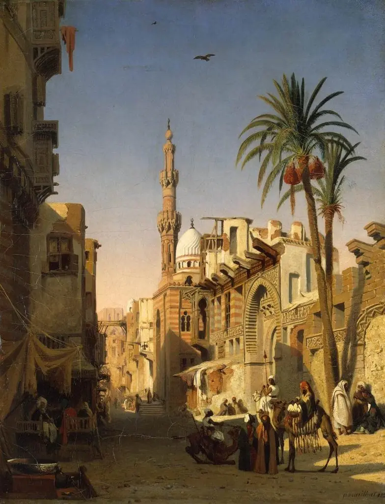 Ezbekiah Strieet in Cairo, by Prosper Marilhat