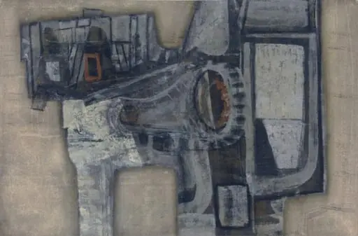 Machine in Sandpit, by Prunella Clough
