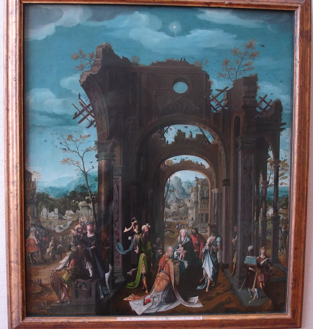The Adoration of the Magi, by Pseudo-Bles, oil, 1520