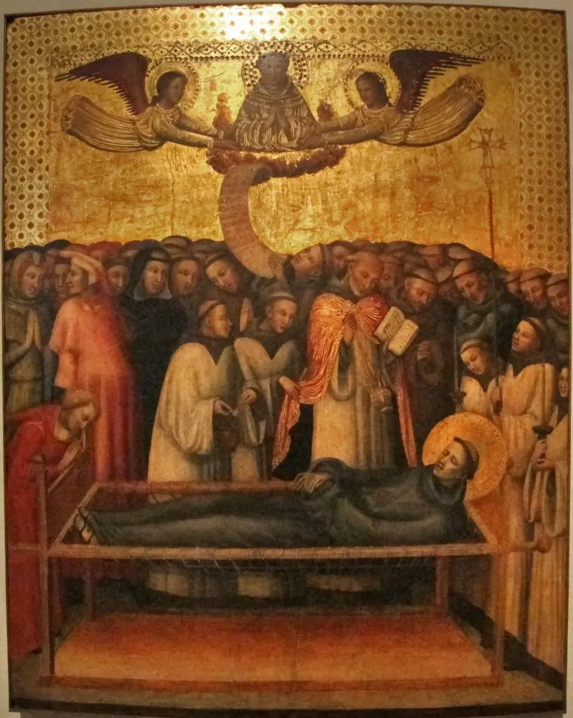 Interment of Saint Francis, by Pseudo Jacopino di Francesco