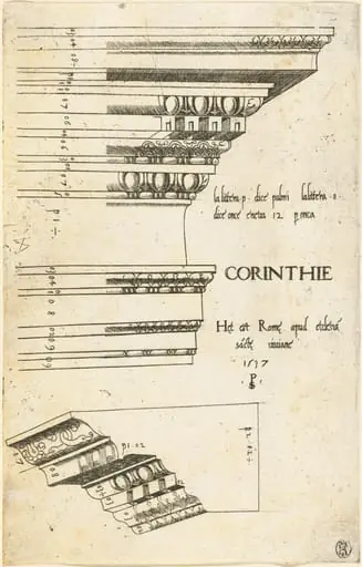 Entablature from the Church of Saint Bibiana, Rome, by Pseudo-Pier Francesco Fiorentino