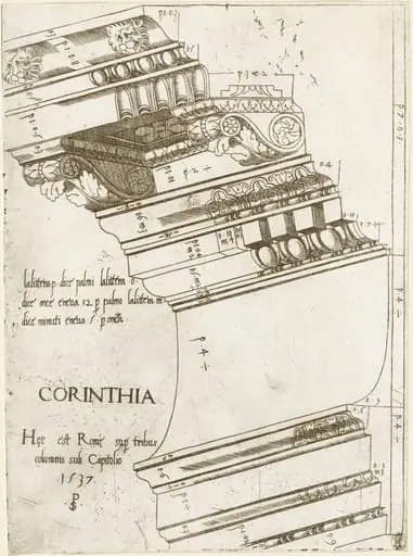 Entablature from the Temple of Vespasian, Rome, by Pseudo-Pier Francesco Fiorentino