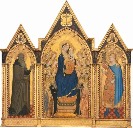 Saint Anthony Abbot [left panel], by Puccio di Simone
