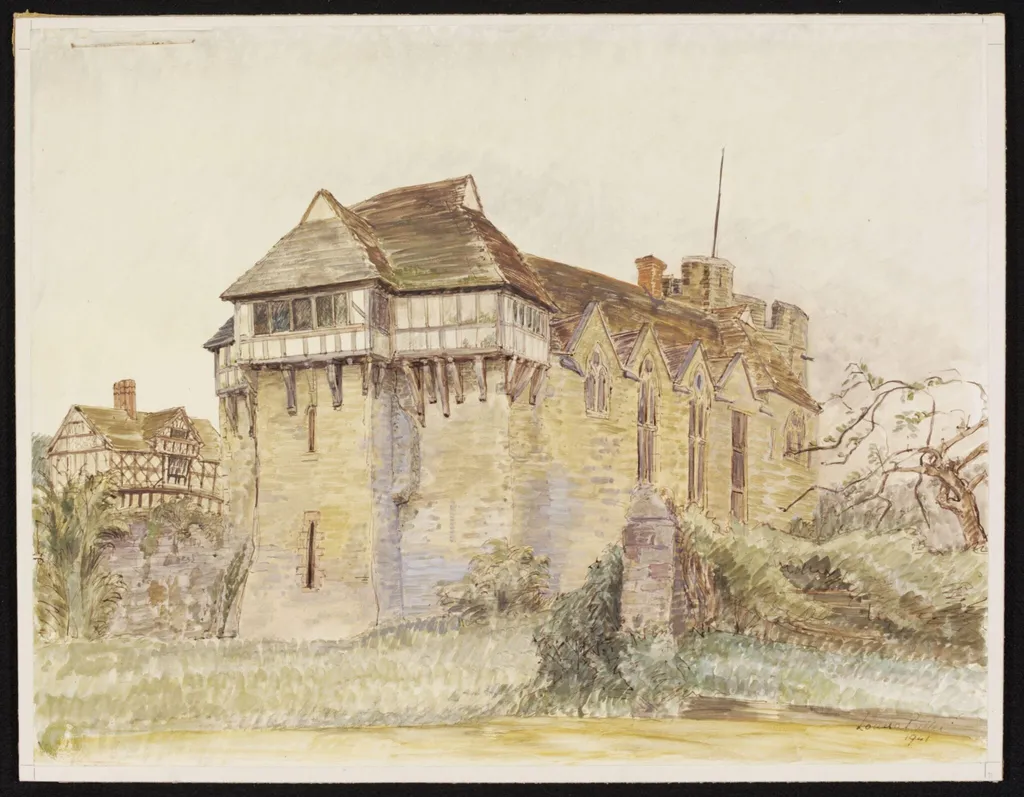 Stokesay Castle, by Puller, watercolor