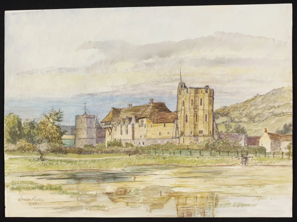 Stokesay Castle, by Puller, watercolor