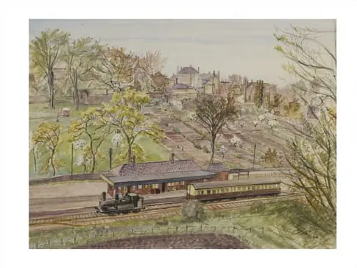 The Railway Station at Tetbury, by Puller