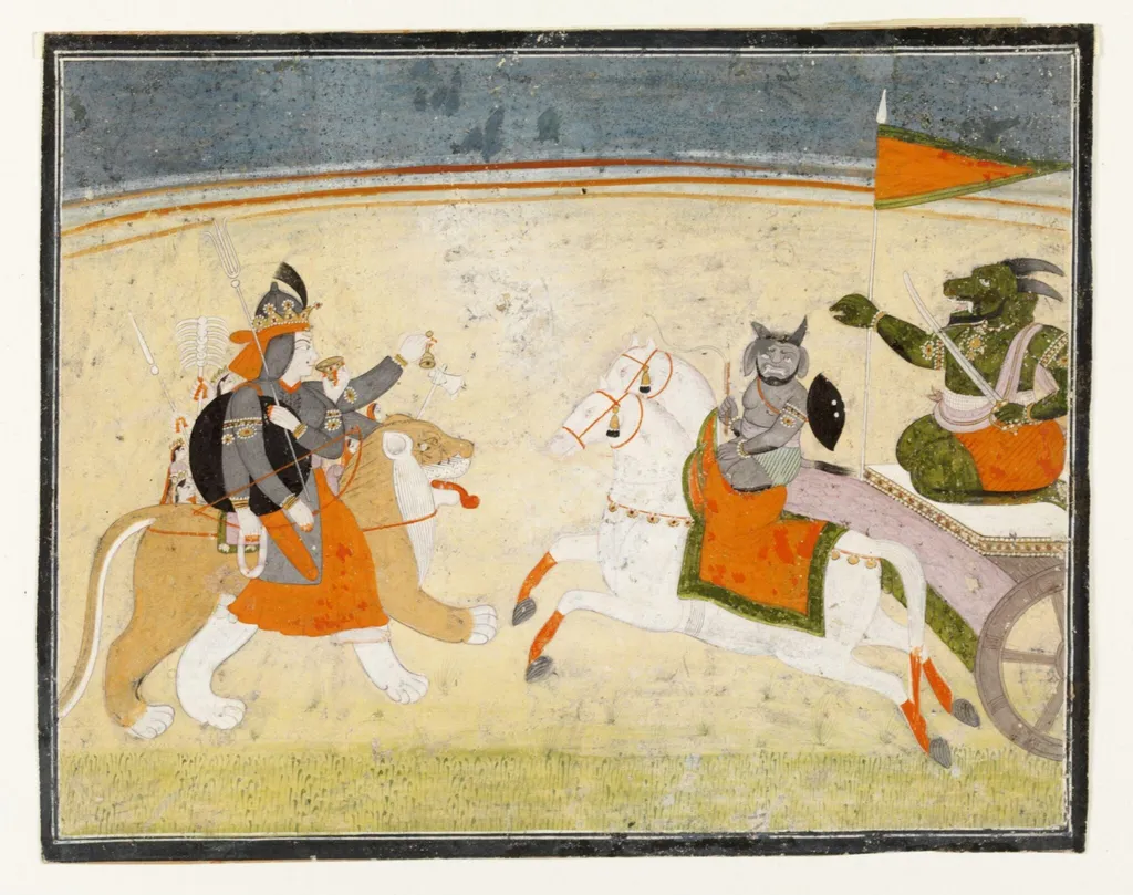 Durga, by Punch, paint, 1750