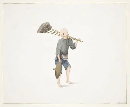 A Broom Seller, by Puqua