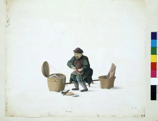 A Shoe Mender, by Puqua