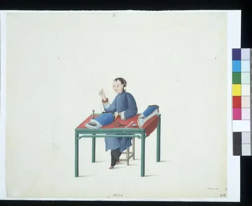 A Stocking Maker, by Puqua