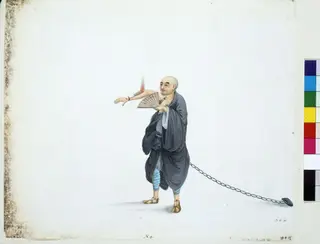 An Ascetic Monk Torturing Himself, by Puqua, 1790