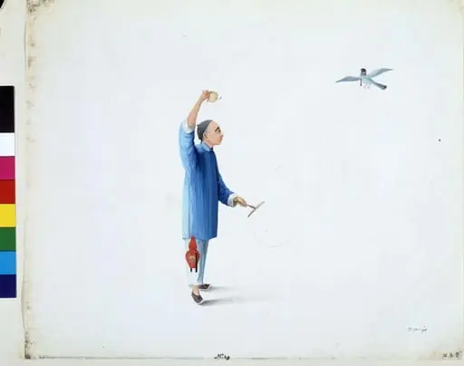 Boy Playing With Bird, by Puqua