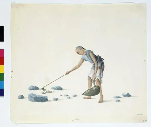 Man Collecting Dung, by Puqua