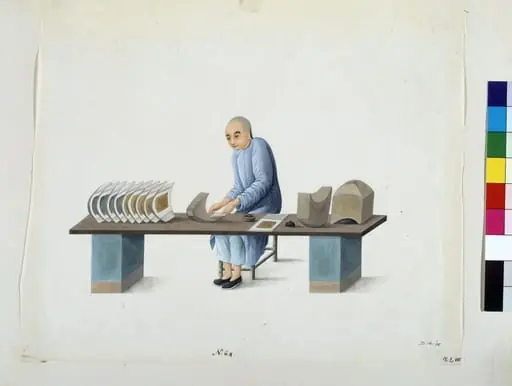 Man Making Paper Ingots, by Puqua