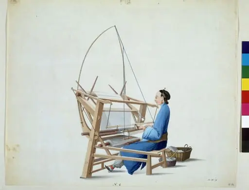 Woman Weaving Cotton, by Puqua