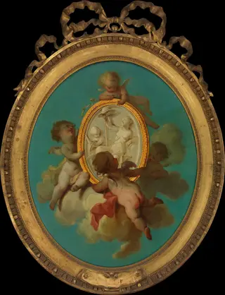 Putti with a Medallion, by Charles Dominique Joseph Eisen