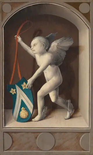 Putto with Arms of Jacques Coëne [reverse], by Bernard Van Orley