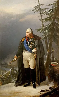 Portrait of Field Marshal Prince Mikhail Illarionovich Kutuzov, by Pyotr Basin, oil, 1834