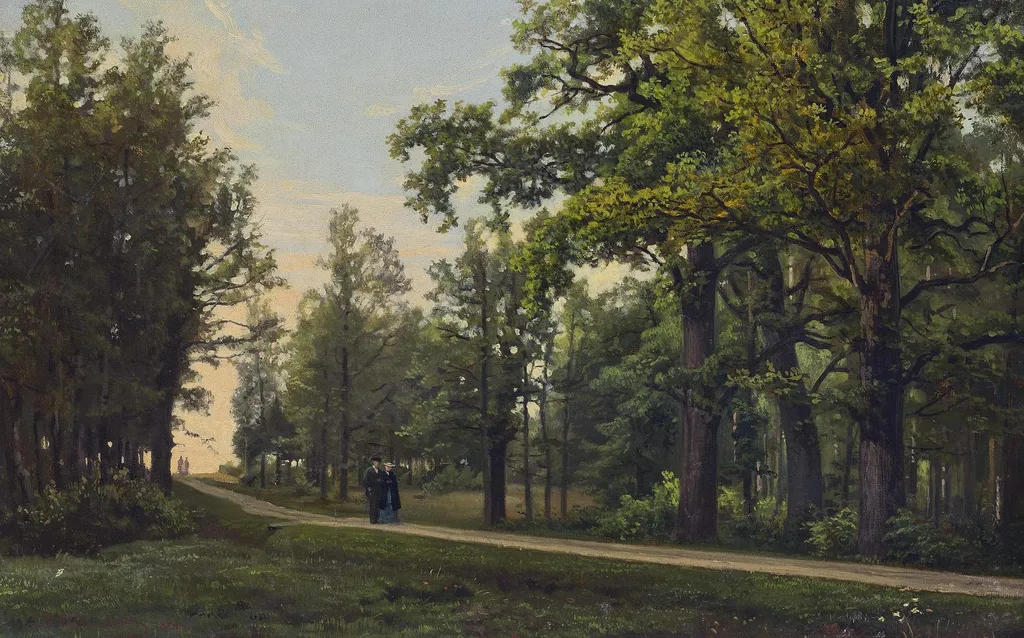 Park, by Pyotr Soldatkin, oil