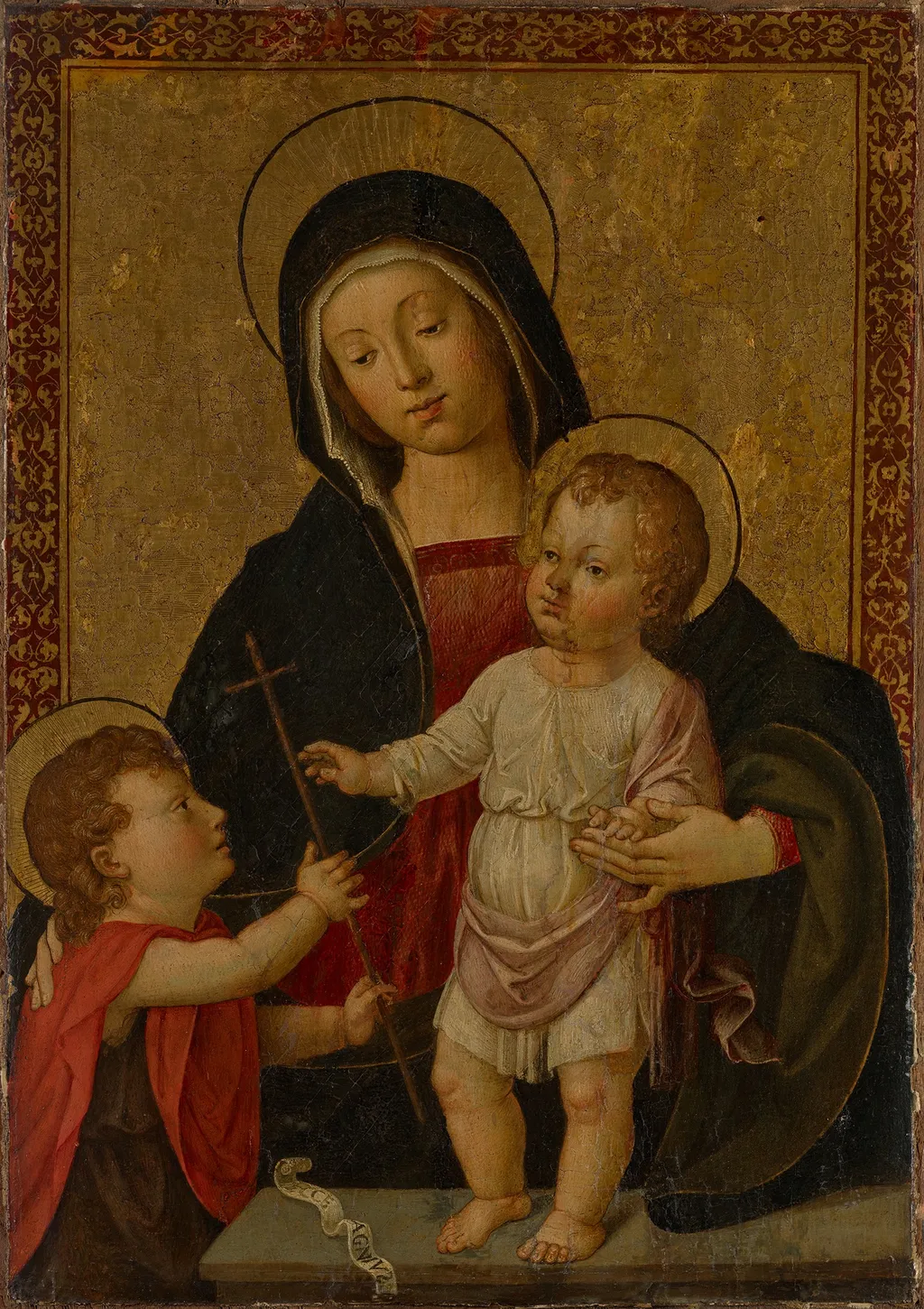 The Virgin and Child with the Young St. John, by Q134489704, paint, 1550