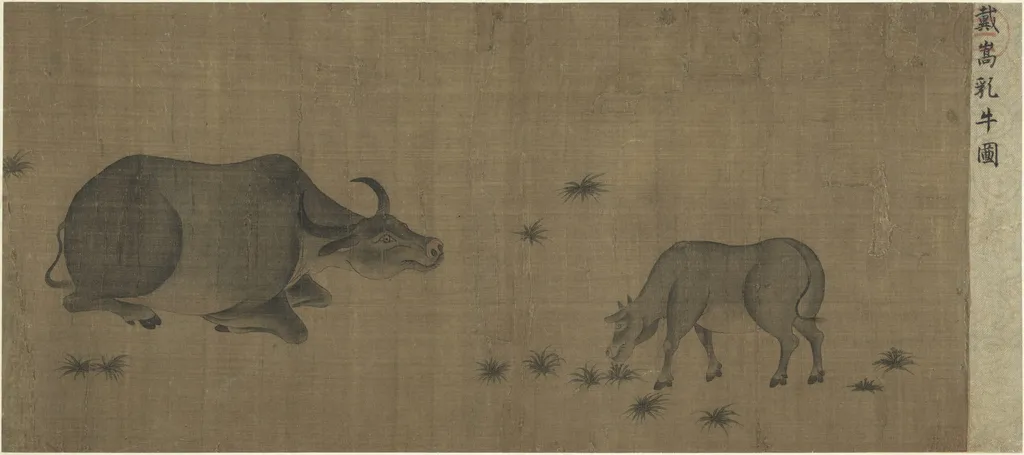 名繪集珍 冊 唐戴嵩乳牛圖, by Q3206108, unspecified