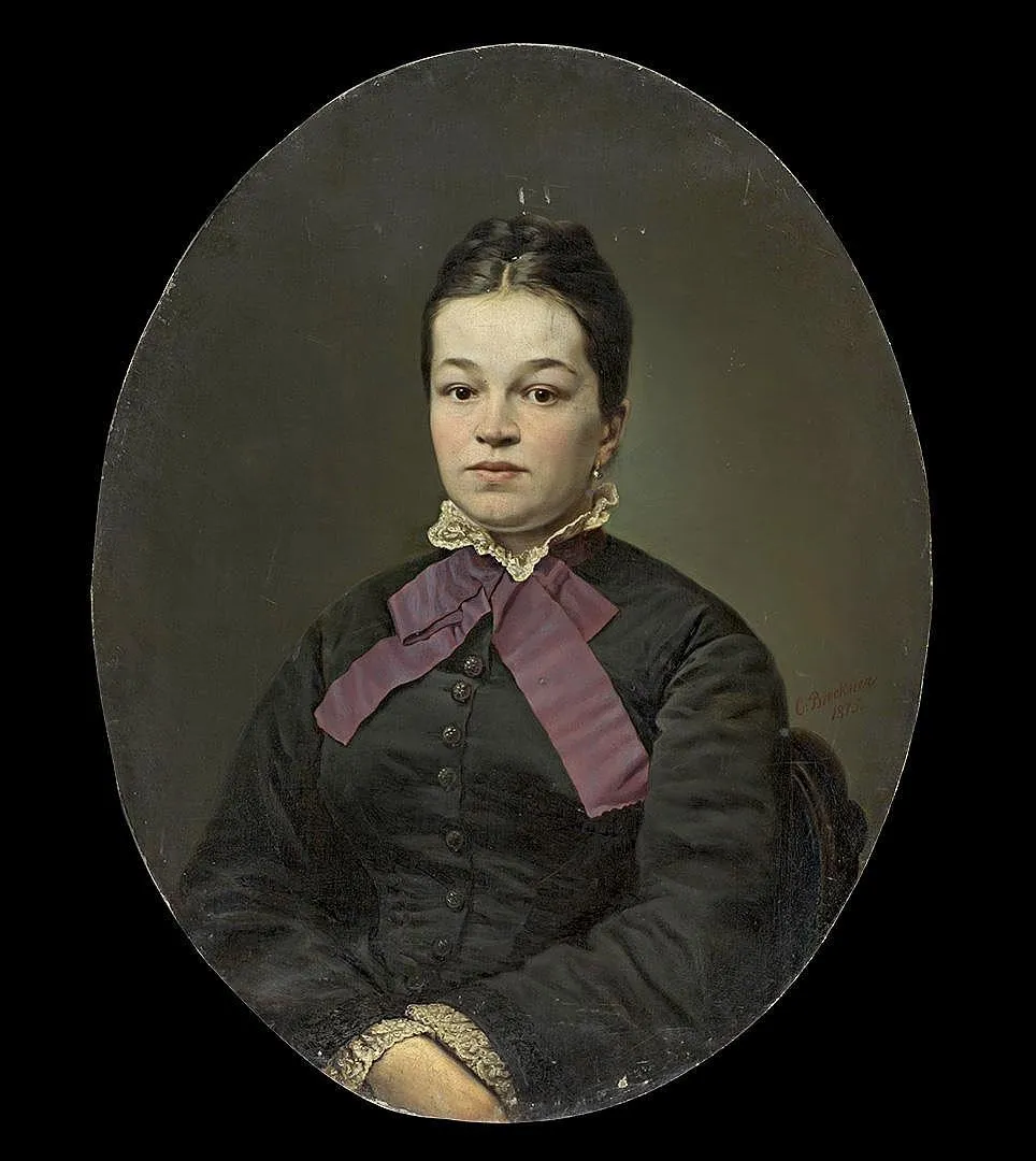 Portrait of a Merchant's Wife, by Q60836382, oil, 1875