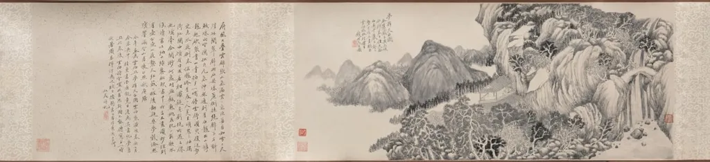 Dream Journey to Mt. Tiantai, by Qian Du, unspecified, 1814
