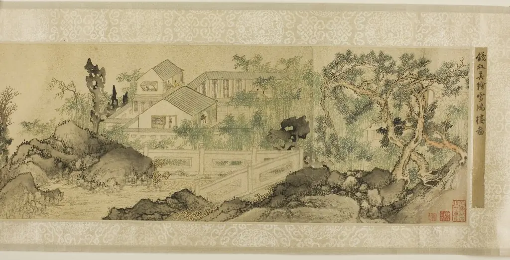 The Xuehong Pavilion in a Scholar's Garden, by Qian Du