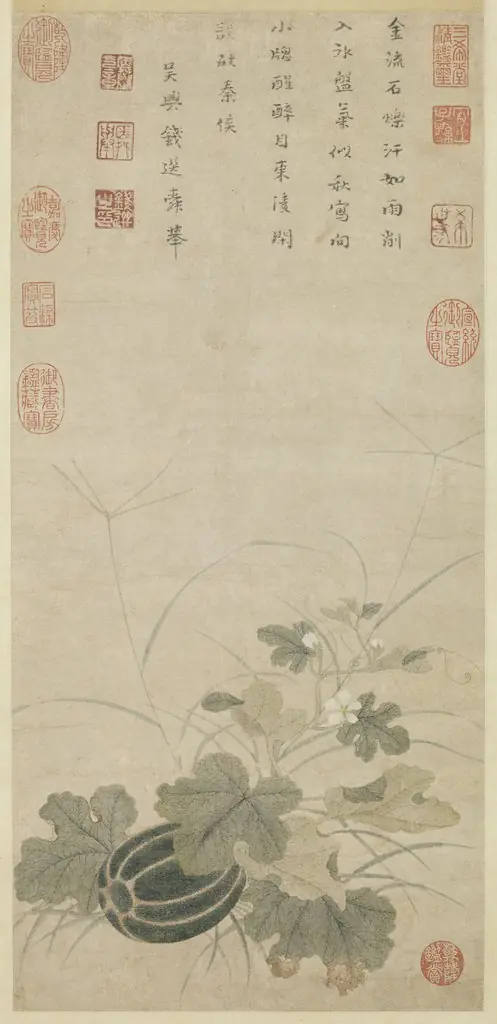 Autumn Melons, by Qian Xuan