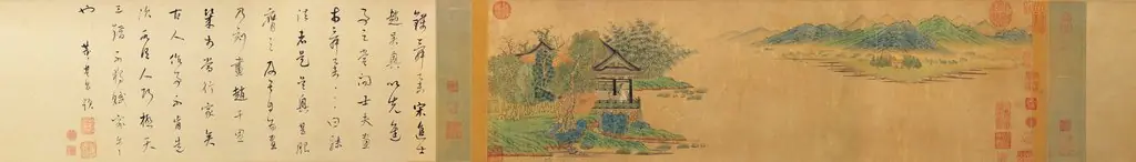 Watching Geese at Lan-t'ing Pavilion, by Qian Xuan