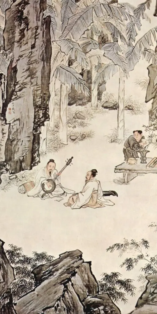 Whiling Away Summer in the Shade of Plantain, by Qiu Ying