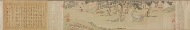 Zhao Mengfu Writing the Heart (Hridaya) Sutra in Exchange for Tea