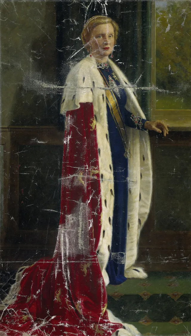 Queen Juliana of the Netherlands in Her Coronation Robes