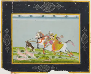 Queen Urda and Companion Hunting Antelope