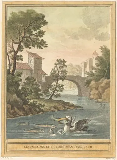 Les poissons et le cormoran (The Fish and theCormorant), by Quentin-Pierre Chedel
