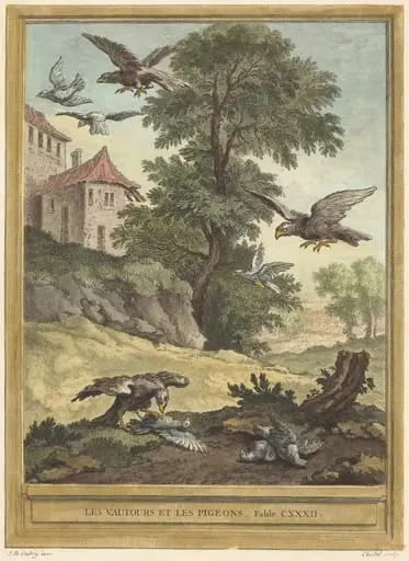 Les vautours et les pigeons (Vultures and Pigeons), by Quentin-Pierre Chedel