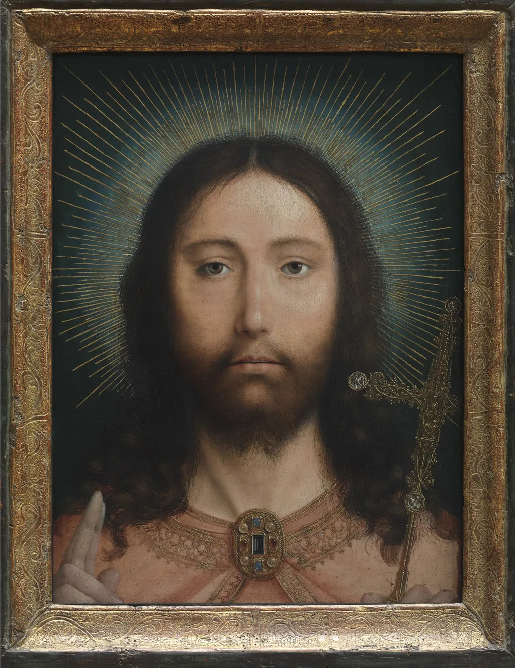Christ as Salvator Mundi, by Quinten Metsys, oil, 1505