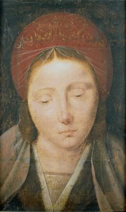 Kopf einer trauernden Frau, by Quinten Metsys, unspecified, 1500