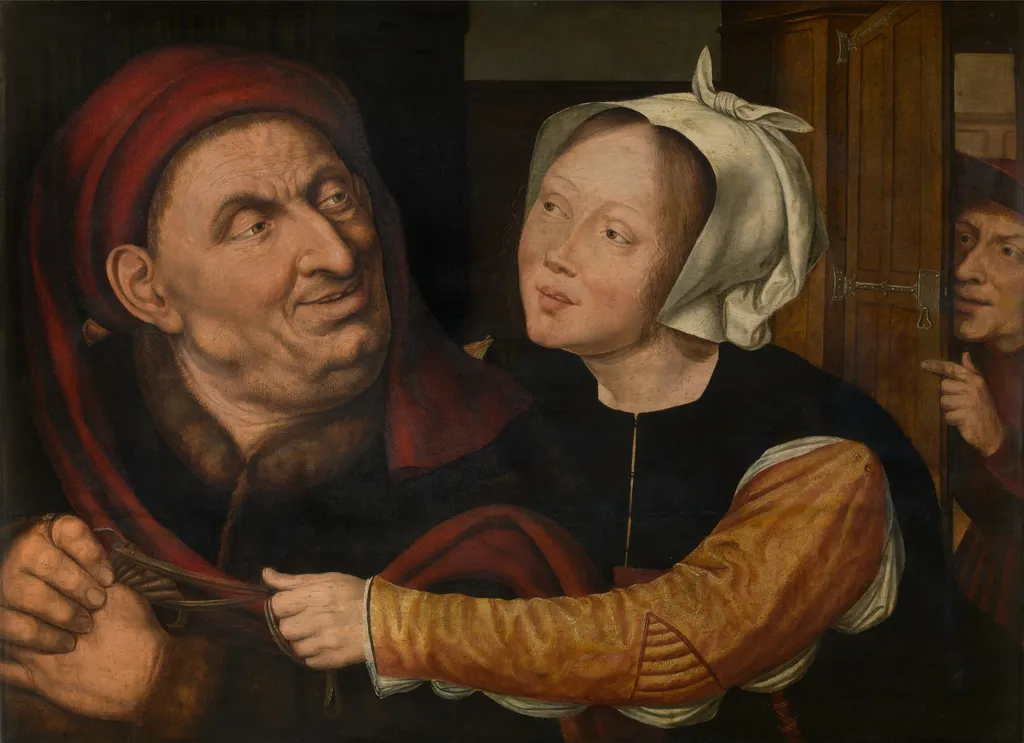La jeune courtisane, by Quinten Metsys, oil